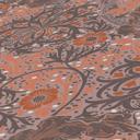 tapet med blomsterranker og blomster brun orange - non-woven blomstertapet