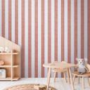 Papel pintado a rayas óxido rojo blanco - Papel pintado no tejido con rayas anchas