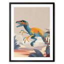 Plakat Velociraptor - Braun