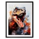 Dinosaurplakat T-Rex: Det vilde ansigt fra forhistorisk tid - Jaszke