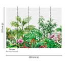 grønt og hvidt non-woven tapet Designwalls Tropical Wall 