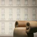 Versace Ikke-vævet tapet Palazzo No 12 vinduesfacade beige grå neo classic