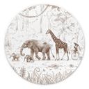 Dibond vægdekoration Jungleparade med dyr - Kikki Belle – print på aluminium (Alu-Dibond)