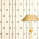 Versace ikke-vævet tapet I Love Baroque striber Medusa White Taupe luksuriøst