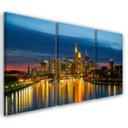 3-delt lærredstryk Bylandskab Night Light