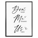 Plakat - You Me Us + personlig tekst