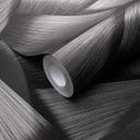 Non-woven tapet med geometriske former og metallisk effekt i sort