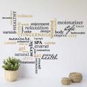 Muursticker Wellness Words zwart-goud