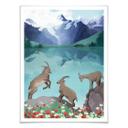 Póster Goed Blauw - Ibexes en las montañas