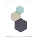 Plakat - Nouveauprints - Hexagons Aqua