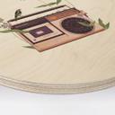 Billede af træ Retro Radio floral - Frida Floral Studio - Rund