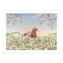 Póster Caballos en el prado de flores - Kikki Belle