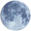 Luna Completa - fotomural redondo - Papel pintado autoadhesivo/no tejido