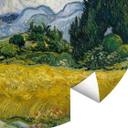 Tapet cirkel Van Gogh - Hvedemark med cypresser - vliesetapet/selvklæbende non-woven tapet