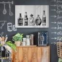 Tableau sur verre 5 Bouteilles pour s'amuser