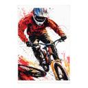 Tekstil plakat Dynamisk mountainbiker - Jaszke