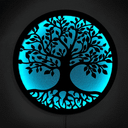 Décoration lumineuse LED en MDF - Arbre avec racines