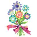 Wallsticker Blanz - Buket blomster
