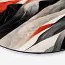 Vægcirkel Treechild - Red Mountains in Japan – print på aluminium (Alu-Dibond)