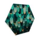 Hexagon Hout Fredriksson - Turquoise Feathers