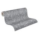 Papel pintado estampado ramas flores gris plateado - papel pintado flores no tejido - papel pintado floral