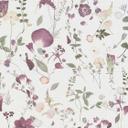 Blomstertapet blomster akvarel - Ikke-vævet tapet i lilla grøn beige - romantisk blomstertapet