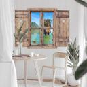 3D Wallsticker trævindue med hjerte - Khao Ta Pu Island