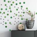 Muursticker set stippen - Groen (50 stickers)
