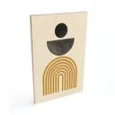 Cuadro de madera Composición abstracta con círculo y semicírculo - The Miuus Studio