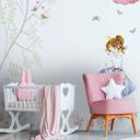 PrincessCastle hvid pink - non-woven tapet Designwalls 2 - 2,55 x 3,5 m