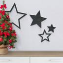 Decoración en madera MDF juego de estrellas (4 piezas)