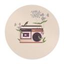 Póster Retro Radio floral - Frida Floral Studio - Redondo