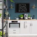 Lienzo Pizza Pasta & Vino negro