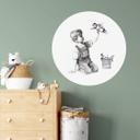 Vinilo decorativo Banksy - Real Hero - Redondo