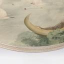 Tableau sur bois Cygnes et souris en vol d'étoiles - Ms Tiff - Rond