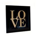 Wanddecoratie Love - Gouden glitters