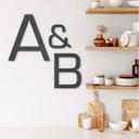 Lettres murales en MDF - Alphabet - Lettres à l'unité - Eurostile