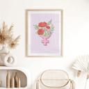 Póster Signo de Venus con flores
