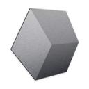 3D Hexagon Alu-Dibond - Sølv