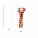 Babyværelse girafportræt tapet hvidbrun - non-woven tapet Designwalls 2 - 2,55 x 3,5 m