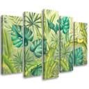 5 stykke lærredstryk Monsters blade