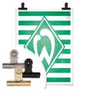 Póster Werder Bremen logo rayas