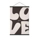 Póster de tela con tipografía - Love you Retro Letters
