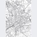 Fototapet - Kort over Frankfurt