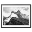 Póster vista de los Alpes - paisaje montañoso de los Dolomitas