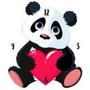 Adesivo murale Panda + Orologio