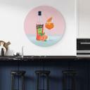 Vægcirkel Aperol - Lizde – print på aluminium (Alu-Dibond)