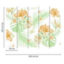 non-woven tapet Tropical Art palmer jungle fototapet Designwalls i hvid og grøn 