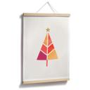 Póster Kubistika - Colorido árbol de Navidad