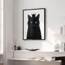 Póster Gato negro con corona - Korenkova